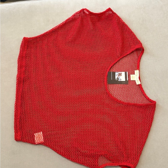 Staring at Stars Red Mesh Crop Top - Size S - NWT - Picture 7 of 12